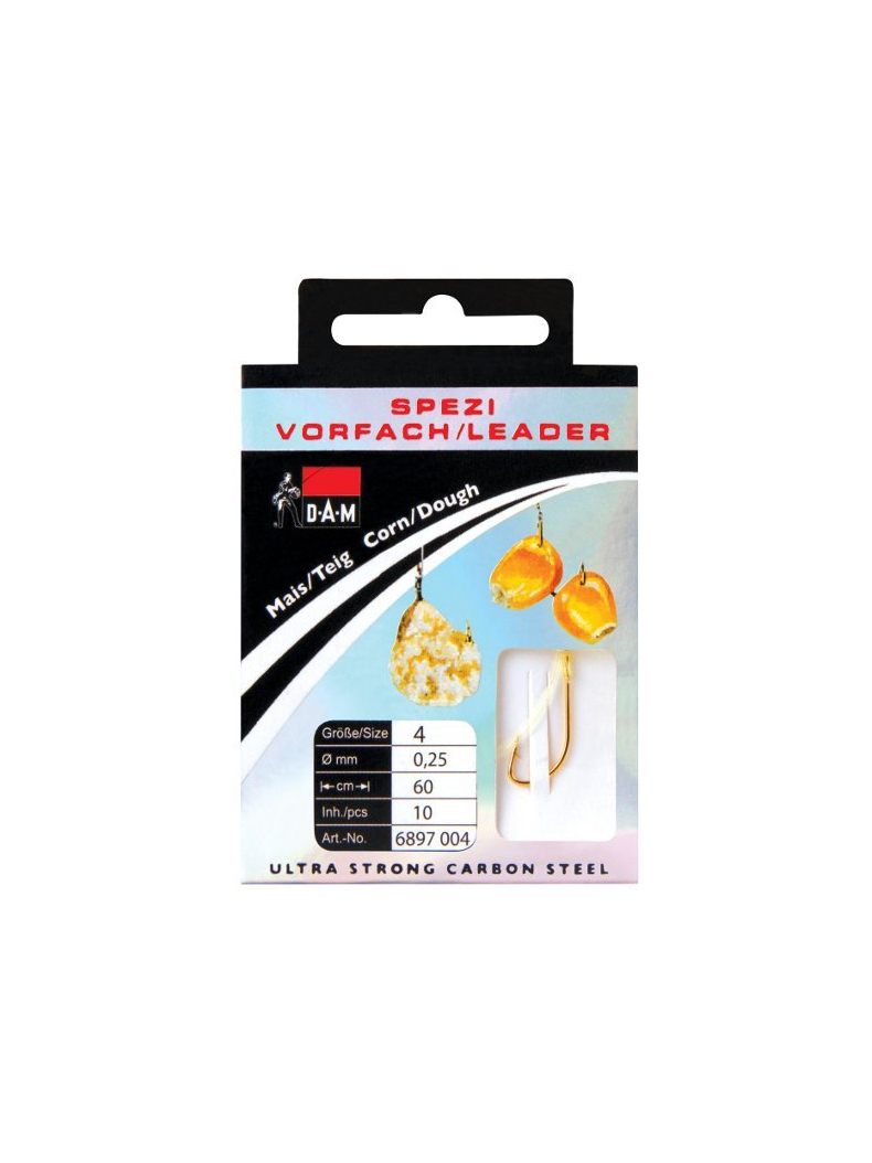 Поводоки DAM SPEZI MAIS Rig 60 см. / 10 шт. 0.18mm / №10 Поводоки DAM SPEZI MAIS Rig 60 см. / 10 шт. 0.18mm / №10