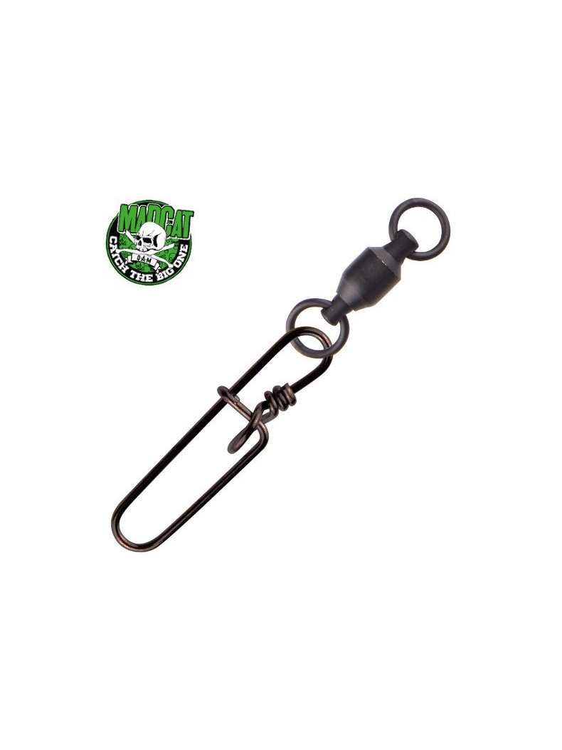 Вертлюг с застежкой MADCAT® BB POWER Swivel+SECU Snap - 110kg / 3 шт. Вертлюг с застежкой MADCAT® BB POWER Swivel+SECU Snap - 110kg / 3 шт.