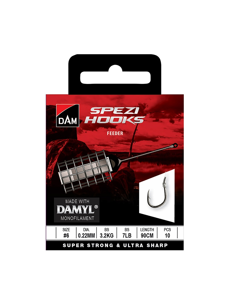 Поводоки DAM SPEZI - FEEDER / №10 / 0,18mm / 2.0kg / 90cm / 10pcs Поводоки DAM SPEZI - FEEDER / №10 / 0,18mm / 2.0kg / 90cm / 10pcs