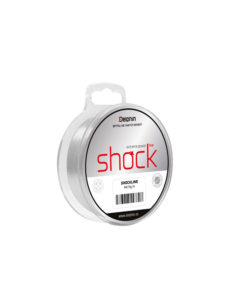 Снэг-Шок лидер моно Delphin SHOCK LINE, Тест: 45.00 lb, Диаметр лески: 0.60 мм
