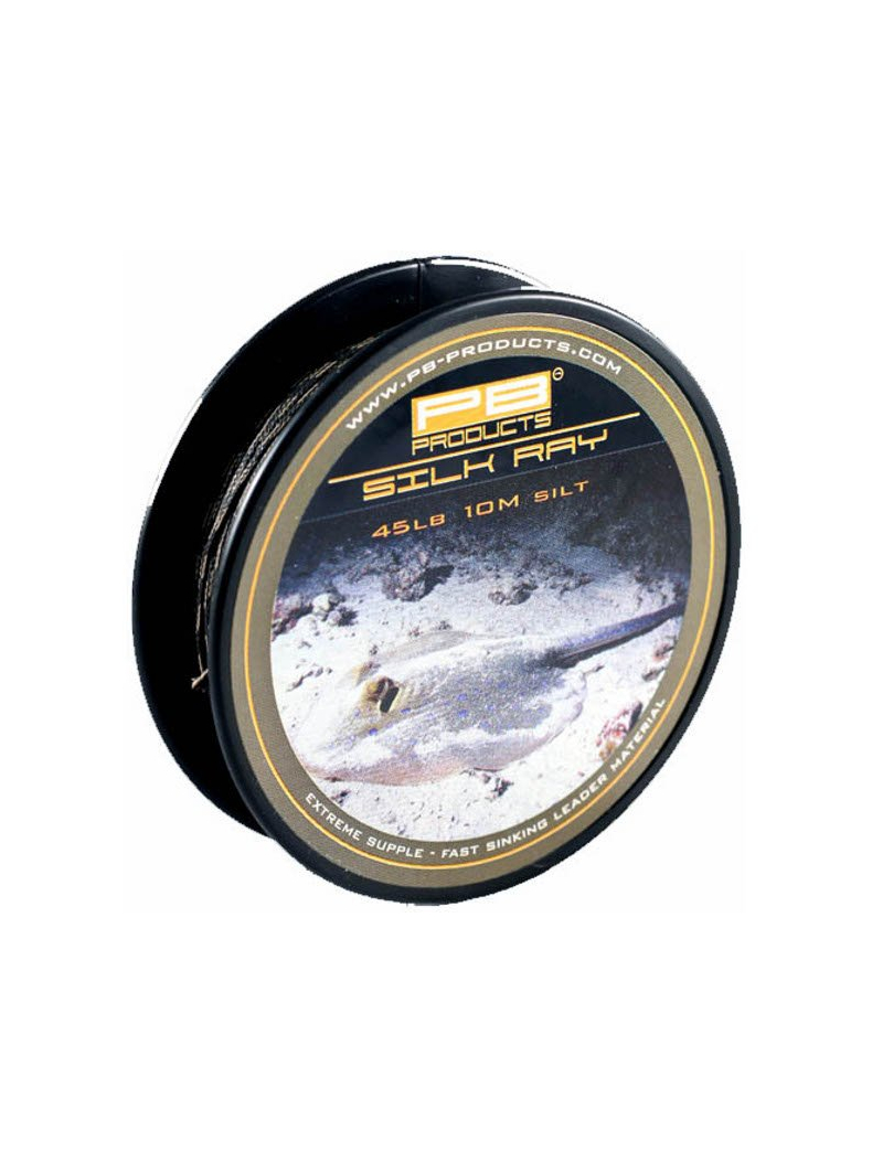 Лидкор без сердечника PB Products SILK RAY / 65lb / 10m - Silt