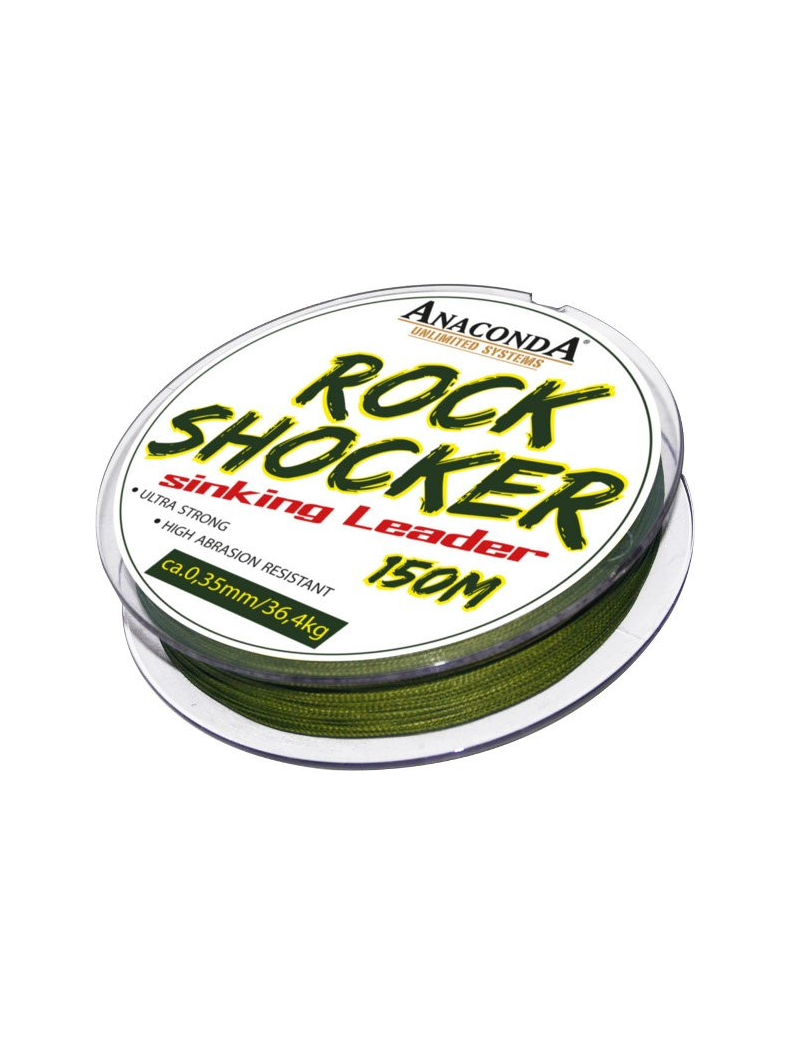 Снаг-лидер плетеный ANACONDA ROCK SHOCKER Leader  0,41mm / 45,5kg / 150m Снаг-лидер плетеный ANACONDA ROCK SHOCKER Leader  0,41mm / 45,5kg / 150m
