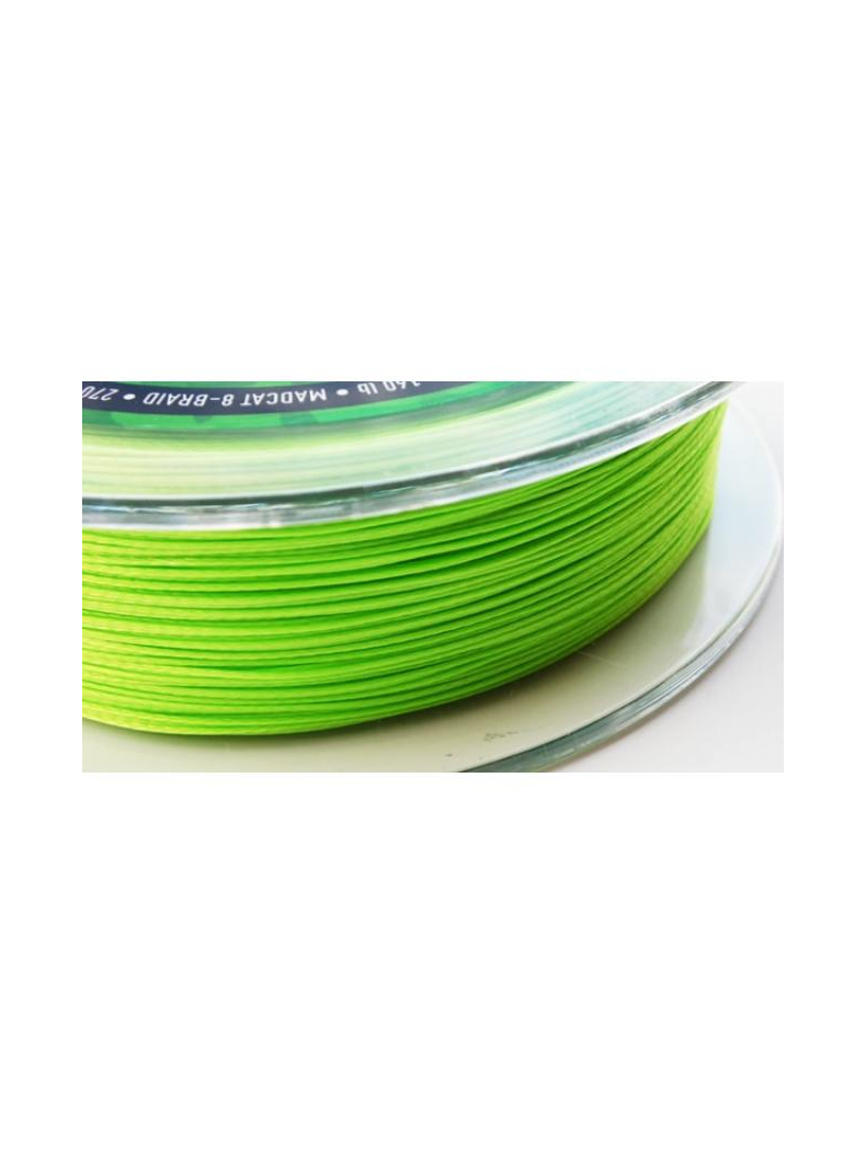 Леска плетеная MADCAT® 8-BRAID HI-VIS YELLOW - 0.35mm / 65lb / 270m, изображение 2 Леска плетеная MADCAT® 8-BRAID HI-VIS YELLOW - 0.35mm / 65lb / 270m, изображение 2