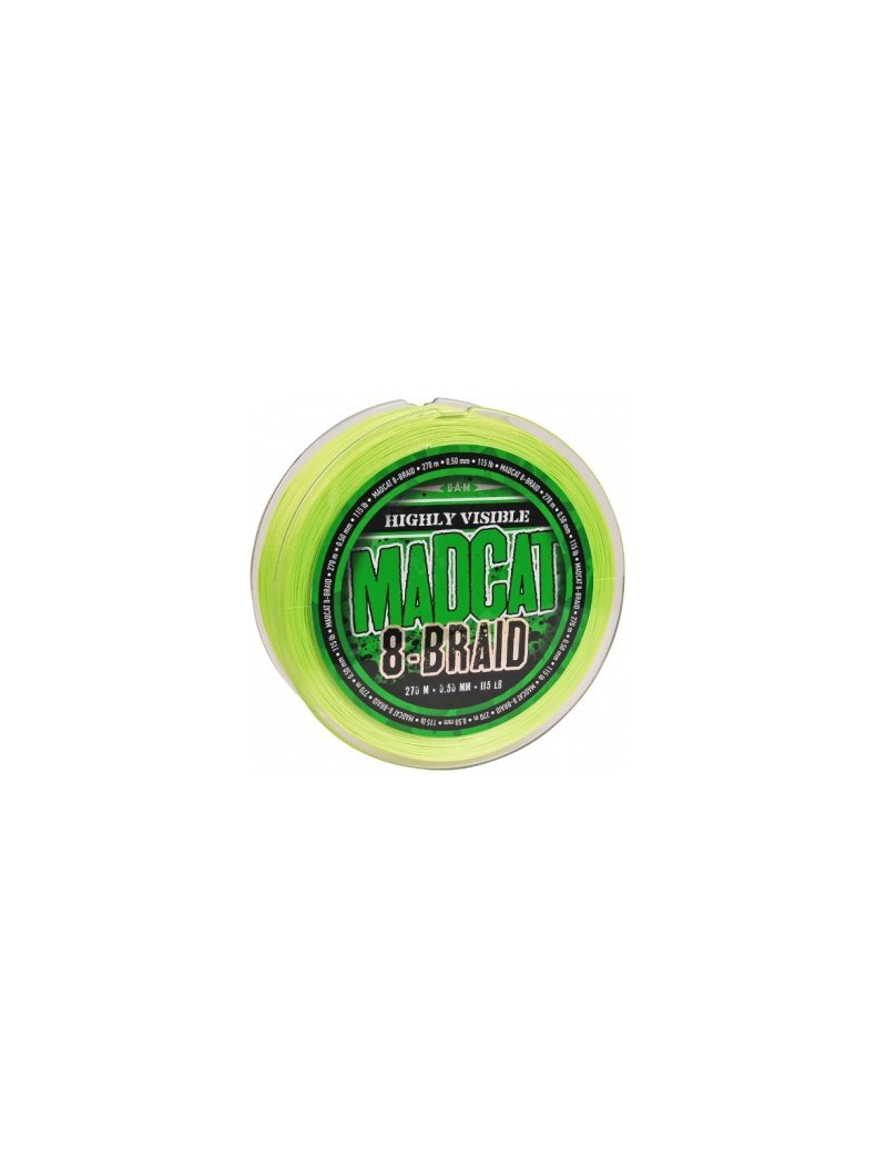 Леска плетеная MADCAT® 8-BRAID HI-VIS YELLOW - 0.35mm / 65lb / 270m Леска плетеная MADCAT® 8-BRAID HI-VIS YELLOW - 0.35mm / 65lb / 270m