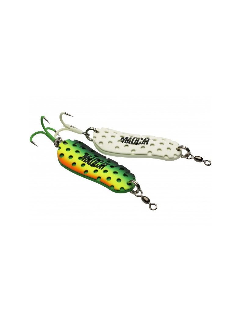 Блесны колеблющиеся MADCAT® A-STATIC TWIN "TURBINE" SPOON - 110g - FIRETIGER, изображение 2