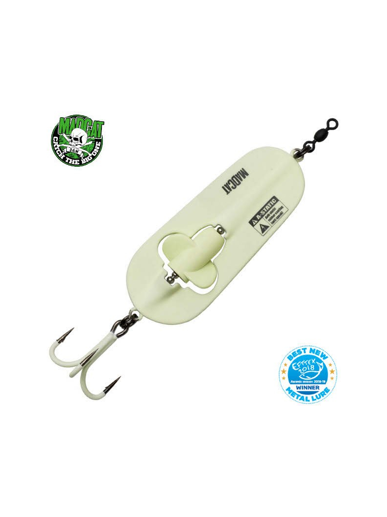 Блесны колеблющиеся MADCAT® A-STATIC RATTLIN' SPOON - 110g - GLOW-IN-THE-DARK Блесны колеблющиеся MADCAT® A-STATIC RATTLIN' SPOON - 110g - GLOW-IN-THE-DARK