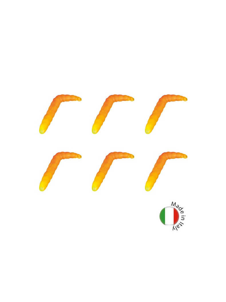 Силиконовые приманки плавающие IRON TROUT BACO / 4cm / Sweet / Yellow-Orange - 6шт.