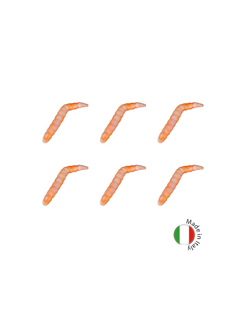 Силиконовые приманки плавающие IRON TROUT BACO / 4cm / Sweet / White-Orange - 6шт.