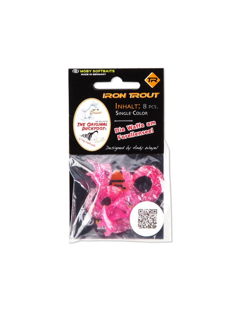 Силиконовые приманки IRON TROUT DUCK TAIL / Unicorn Pink - 8шт., изображение 2 Силиконовые приманки IRON TROUT DUCK TAIL / Unicorn Pink - 8шт., изображение 2