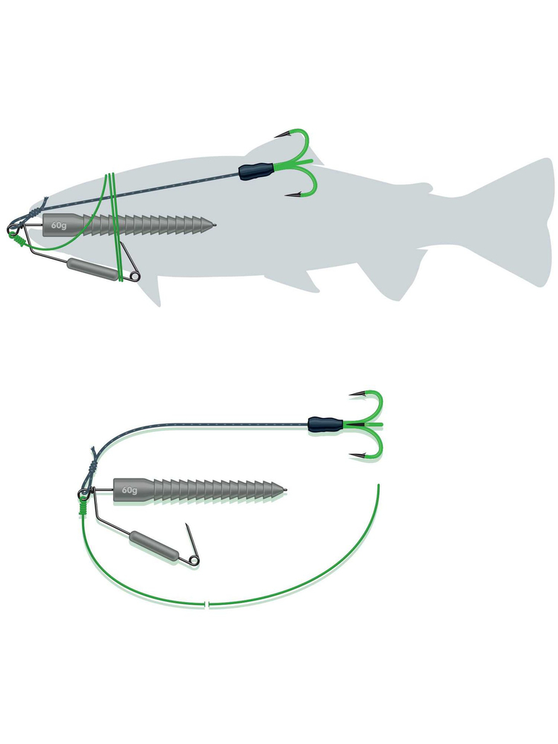 Готовая оснастка на сома MADCAT® A-STATIC SPIN & JIG SYSTEM - 80mm / 60g - №2/0, изображение 2 Готовая оснастка на сома MADCAT® A-STATIC SPIN & JIG SYSTEM - 80mm / 60g - №2/0, изображение 2