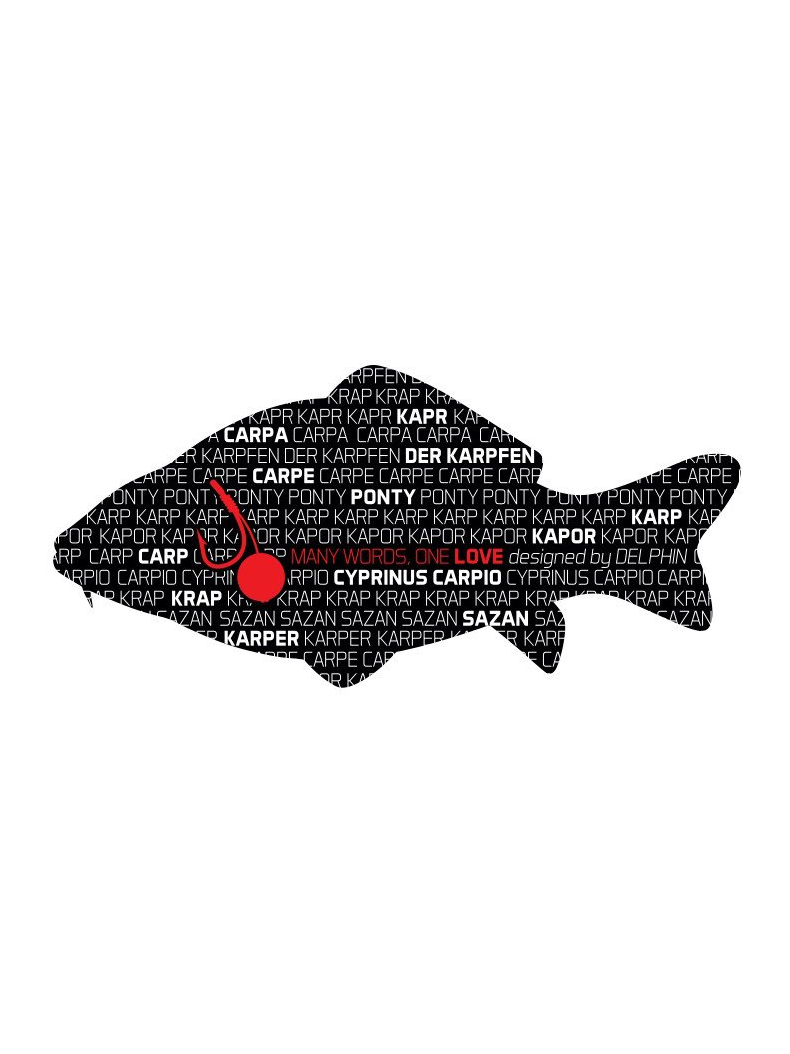 Наклейка Delphin CARP WORDS Sticker / 100x46,5mm Наклейка Delphin CARP WORDS Sticker / 100x46,5mm