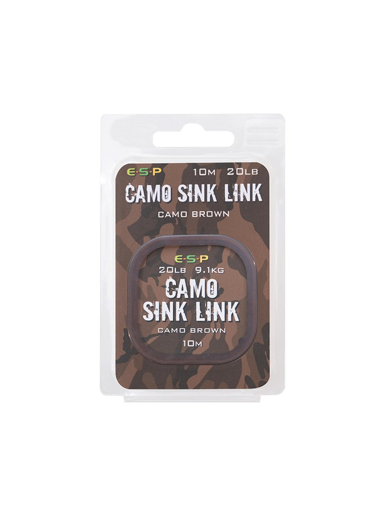 Поводковый материал E-S-P CAMO SINK LINK Camo Brown / 20lb / 10m Поводковый материал E-S-P CAMO SINK LINK Camo Brown / 20lb / 10m
