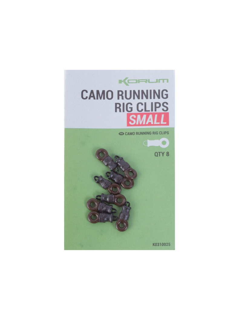Кольцо с застежкой KORUM Camo Running Rig Clips - SMALL / 8шт.