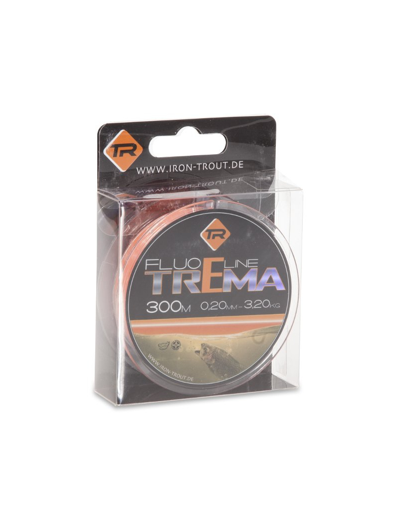 Леска для ловли форели IRON TROUT TREMA Line - 300m / 0,16mm / 2.30kg - Fluo Orange, изображение 2