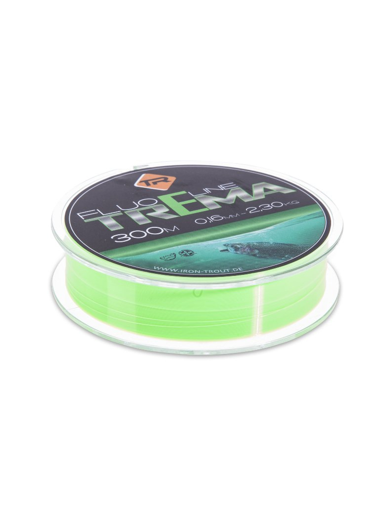 Леска для ловли форели IRON TROUT TREMA Line - 300m / 0,16mm / 2.30kg - Fluo Green