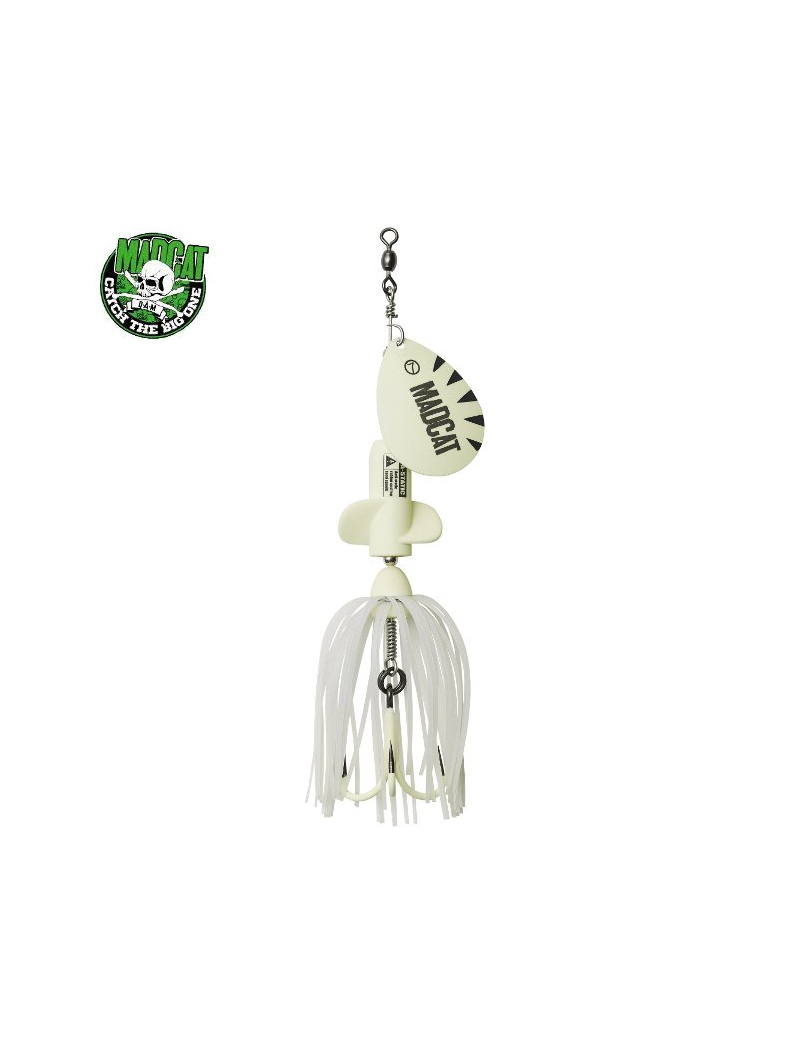 Блесна вращающаяся MADCAT® A-STATIC SCREAMING SPINNER Treble Hook - 65g - GLOW-IN-THE-DARK Блесна вращающаяся MADCAT® A-STATIC SCREAMING SPINNER Treble Hook - 65g - GLOW-IN-THE-DARK
