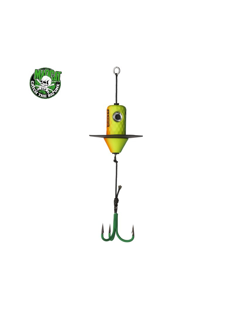 Блесны вертикальные MADCAT® A-STATIC SILENT TEASER Treble Hook - 100g - FIRETIGER UV