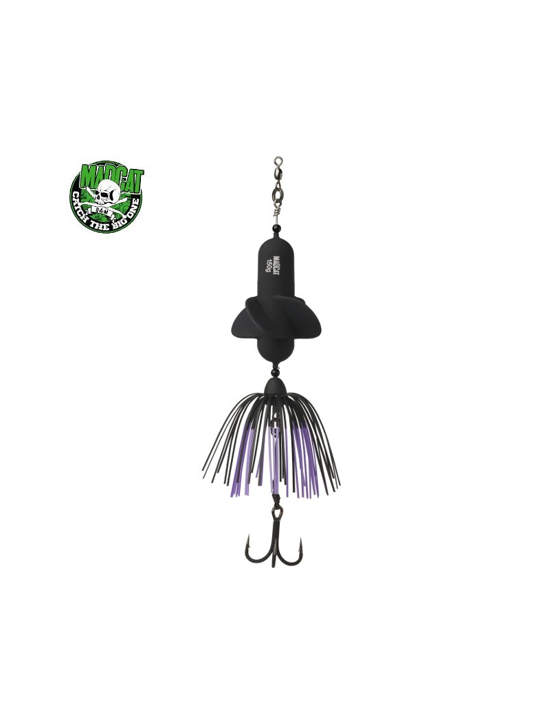 Блесны вертикальные MADCAT® A-STATIC PROPELLER TEASER Treble Hook - 150g - BLACK
