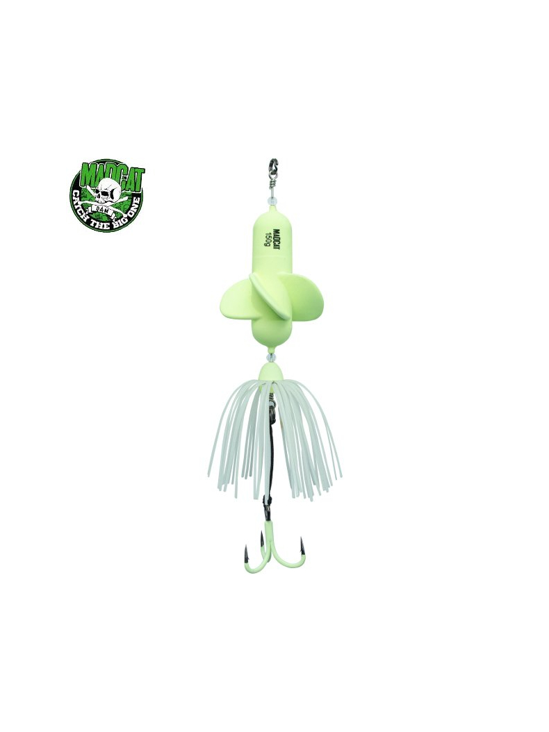 Блесны вертикальные MADCAT® A-STATIC PROPELLER TEASER Treble Hook - 200g - GLOW-IN-THE-DARK Блесны вертикальные MADCAT® A-STATIC PROPELLER TEASER Treble Hook - 200g - GLOW-IN-THE-DARK