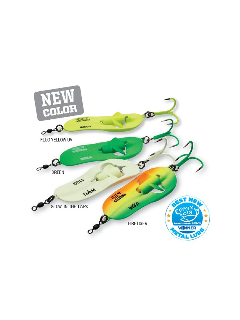 Блесны колеблющиеся MADCAT® A-STATIC RATTLIN' SPOON - 110g - FLUO YELLOW UV, изображение 2 Блесны колеблющиеся MADCAT® A-STATIC RATTLIN' SPOON - 110g - FLUO YELLOW UV, изображение 2