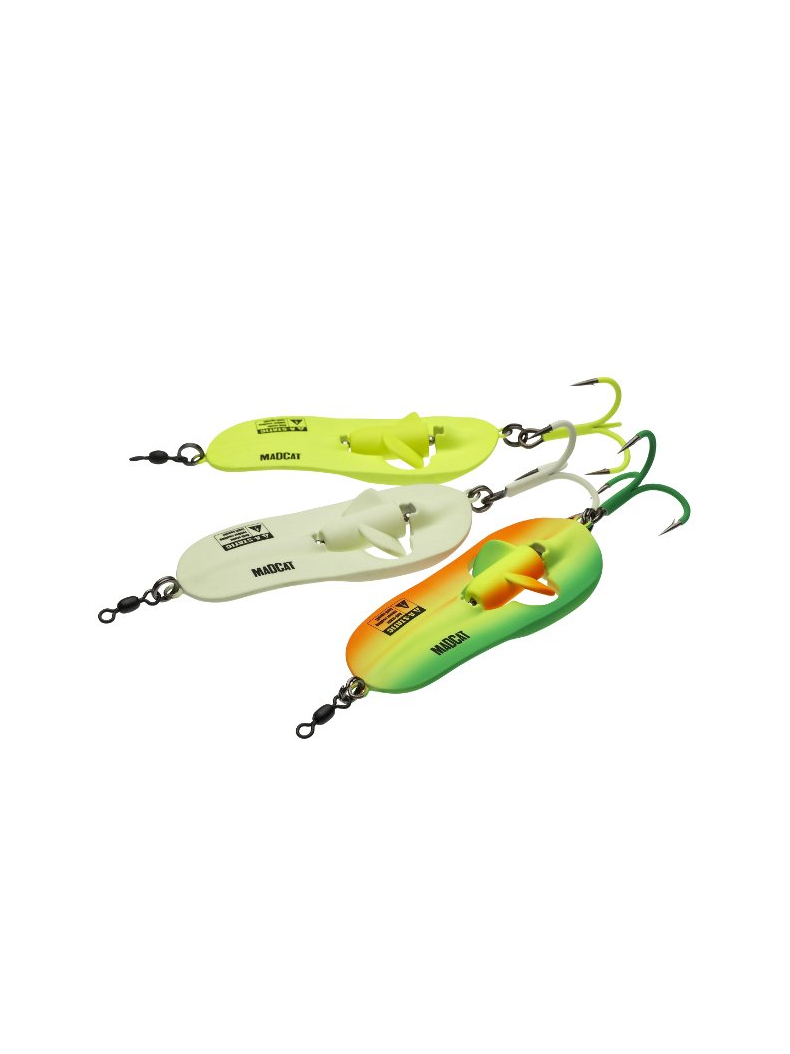 Блесны колеблющиеся MADCAT® A-STATIC RATTLIN' SPOON - 110g - FLUO YELLOW UV, изображение 3 Блесны колеблющиеся MADCAT® A-STATIC RATTLIN' SPOON - 110g - FLUO YELLOW UV, изображение 3
