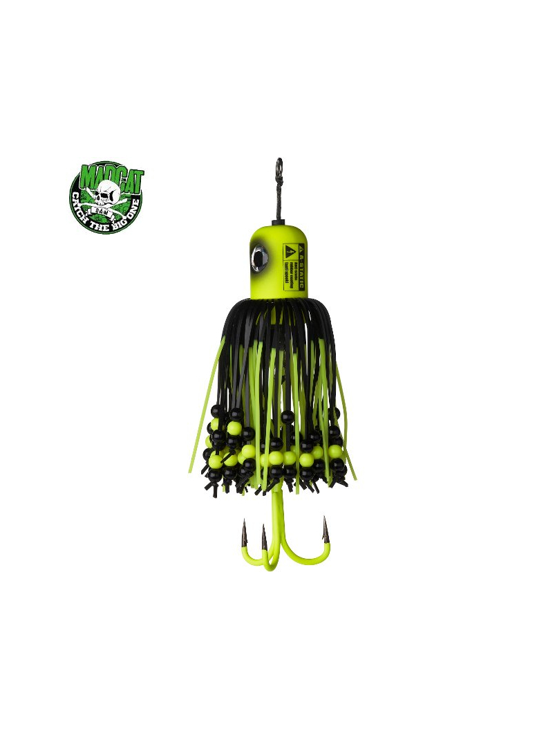 Блесны вертикальные MADCAT® A-STATIC CLONK TEASER Treble Hook - 250g - FLUO YELLOW UV