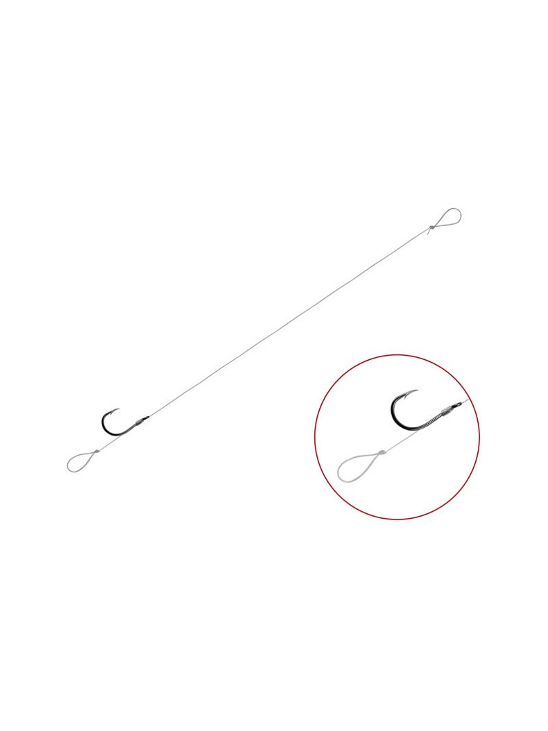 Поводки Delphin Feeder Rig FLR Carbon LOOP - 0.22mm / 8cm / №8 - 6шт., изображение 2