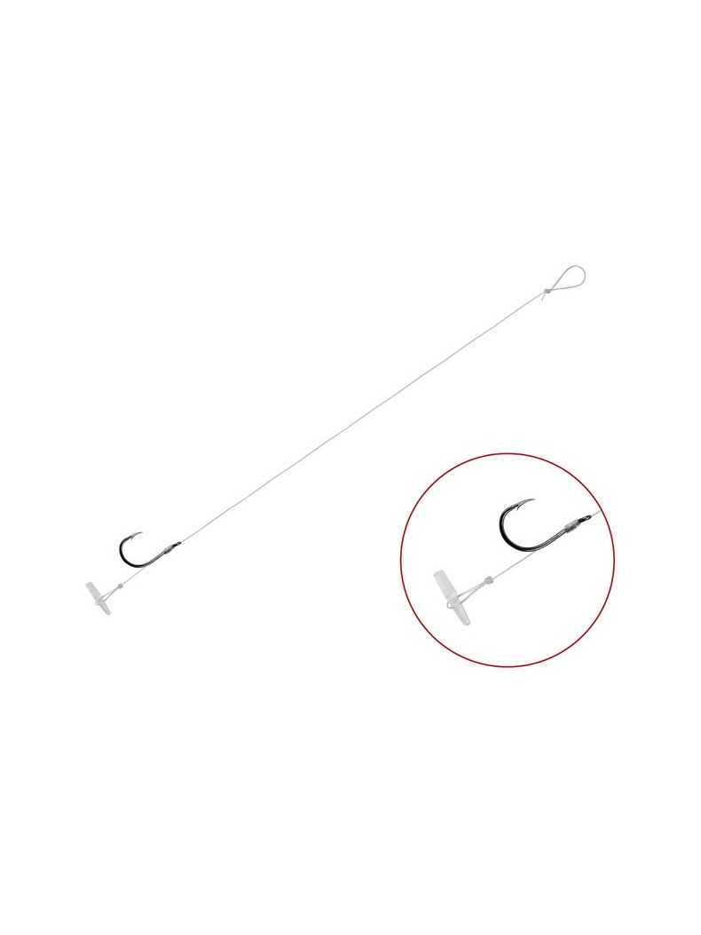 Поводки Delphin Feeder Rig FLR Carbon QUICKSTOP - 0.22mm / 8cm / №8 - 6шт., изображение 2