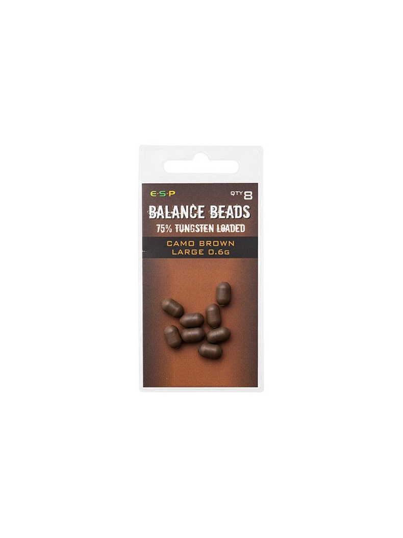 Бусины утяжеленные E-S-P Tungsten Loaded Balance Beads - Large / 0,6g / Camo Brown / 8шт.