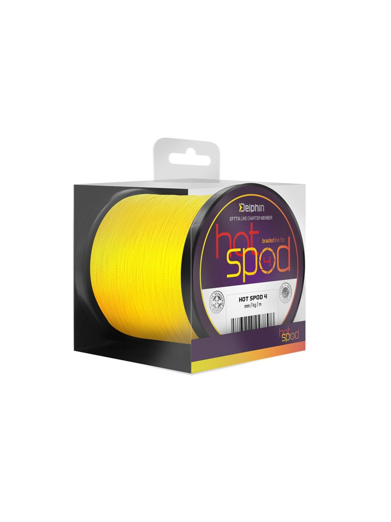 Леска плетеная Delphin HotSPOD / 300m - 0.14mm / Fluo Yellow
