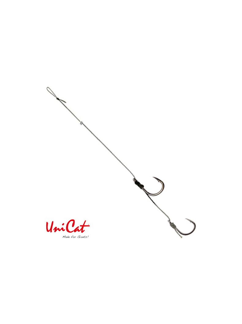 Готовые оснастки на сома UNI CAT HAIR Rig №6/0 + 4/0 - 120cm / 105kg