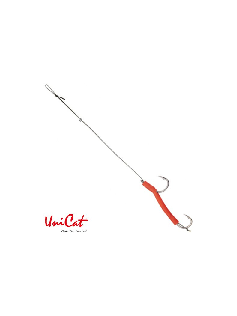Готовые оснастки на сома UNI CAT STIFF HAIR Rig №4/0+2/0 - 120cm / 85kg Готовые оснастки на сома UNI CAT STIFF HAIR Rig №4/0+2/0 - 120cm / 85kg