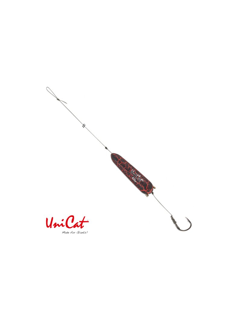 Готовые оснастки на сома UNI CAT SUBFLOAT & RATTLE 30g S-Hook Rig №6/0 - 150cm / 85kg