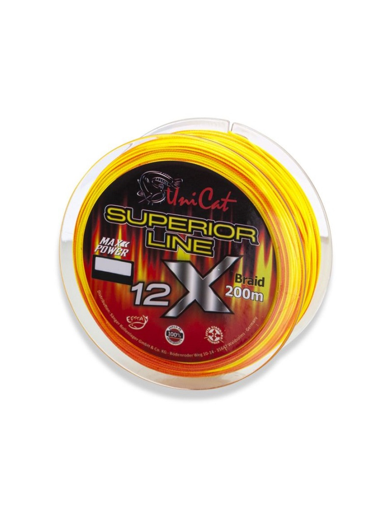 Леска плетеная UNI CAT SUPERIOR 12-X Line - 200m / 0.60mm / 62kg Леска плетеная UNI CAT SUPERIOR 12-X Line - 200m / 0.60mm / 62kg