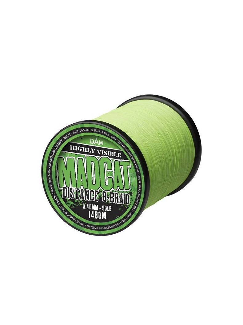 Леска плетеная MADCAT® DISTANCE 8-BRAID Hi Vis Green 0.60mm / 675m Леска плетеная MADCAT® DISTANCE 8-BRAID Hi Vis Green 0.60mm / 675m