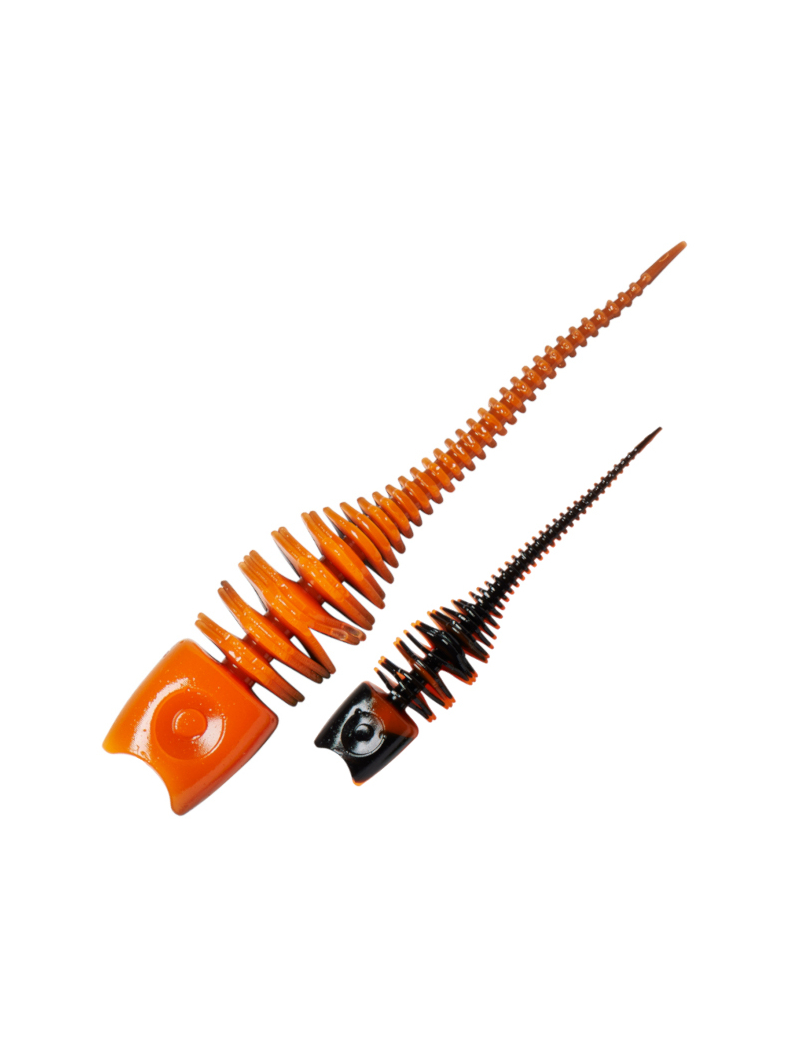 Силиконовые приманки DAM GARLIC TROUT LURE - 6cm / UV Orange/Black - 10шт.