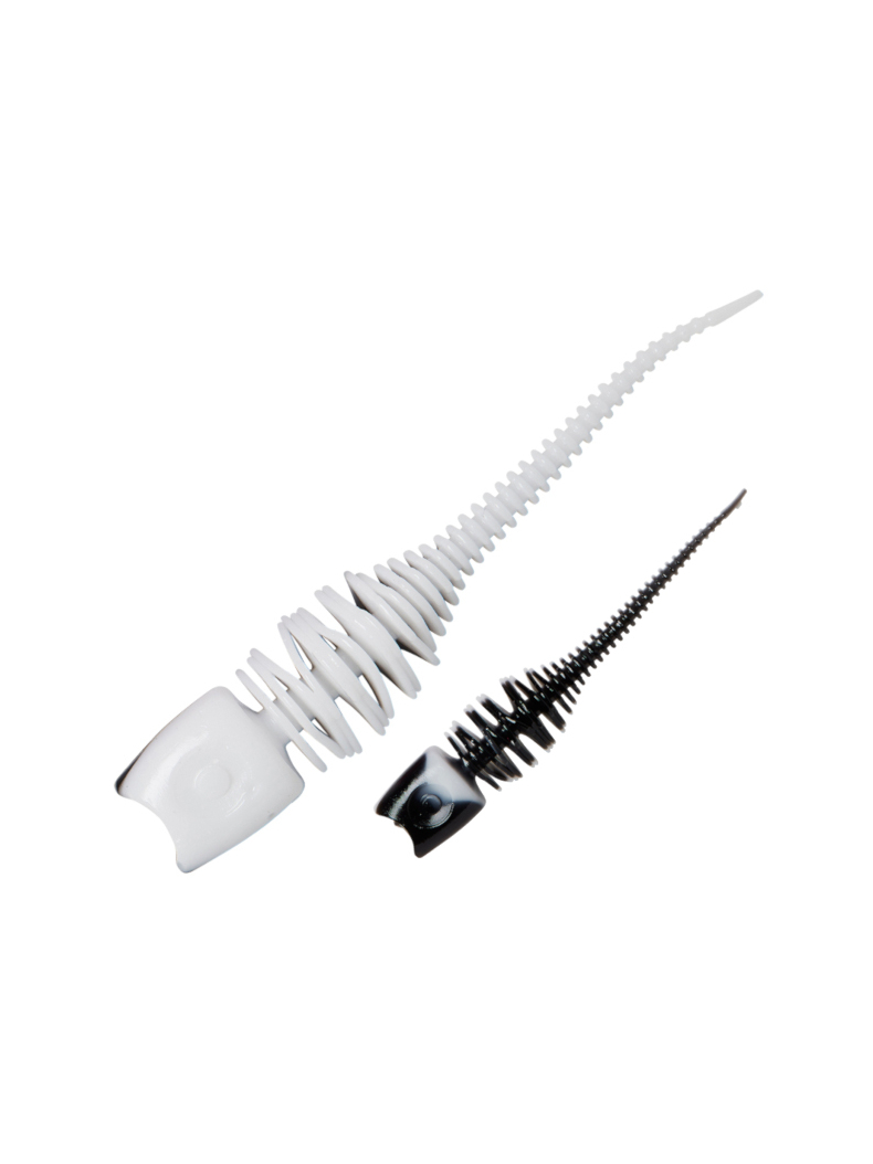 Силиконовые приманки DAM GARLIC TROUT LURE - 6cm / UV White/Black - 10шт.