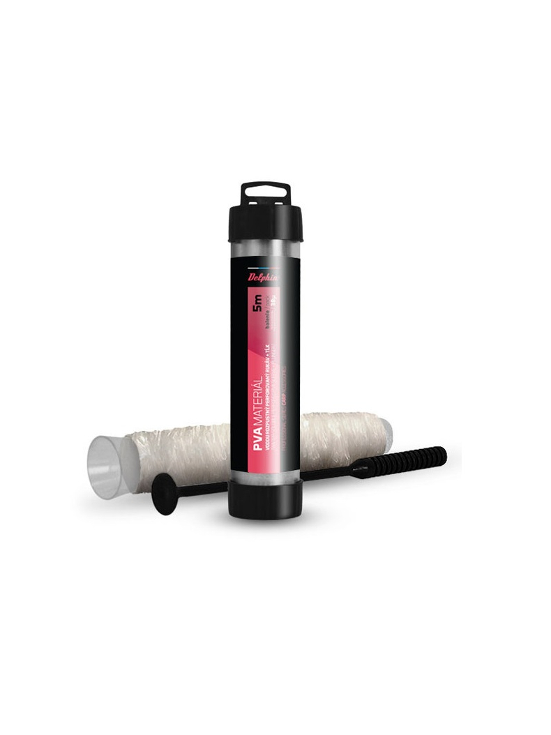 Чехол растворимый перфорированный в тубусе с поршнем Delphin PVA Sleeve / 5m - 65mm