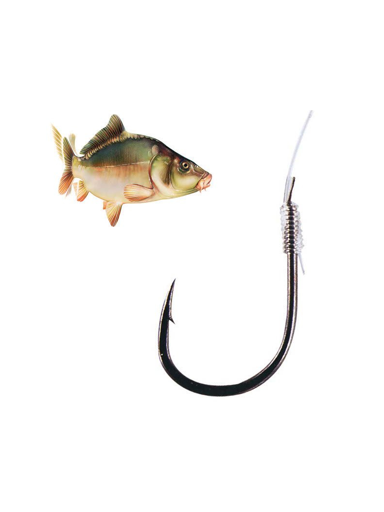 Поводок SAENGER Specitec CARP / №8 / 0.20mm / 70cm / Black - 10шт., изображение 2