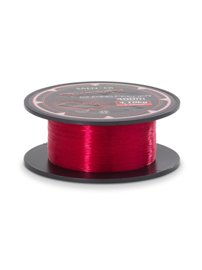 Леска фидерная SAENGER Specialist Sinking FEEDER - 0,25mm / 6,25kg / 400m - Fire Red Transparent, изображение 2