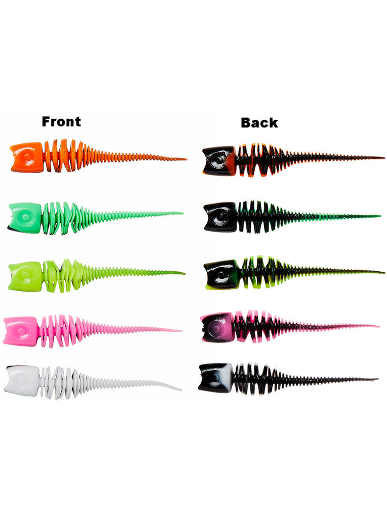 Силиконовые приманки DAM GARLIC TROUT LURE - 6cm / UV Orange/Black - 10шт., изображение 2