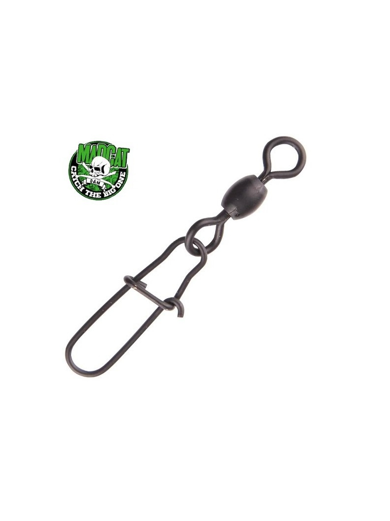Вертлюг с застежкой MADCAT® Stainless Crane Swivel With Snap / 75 kg - 5 шт.