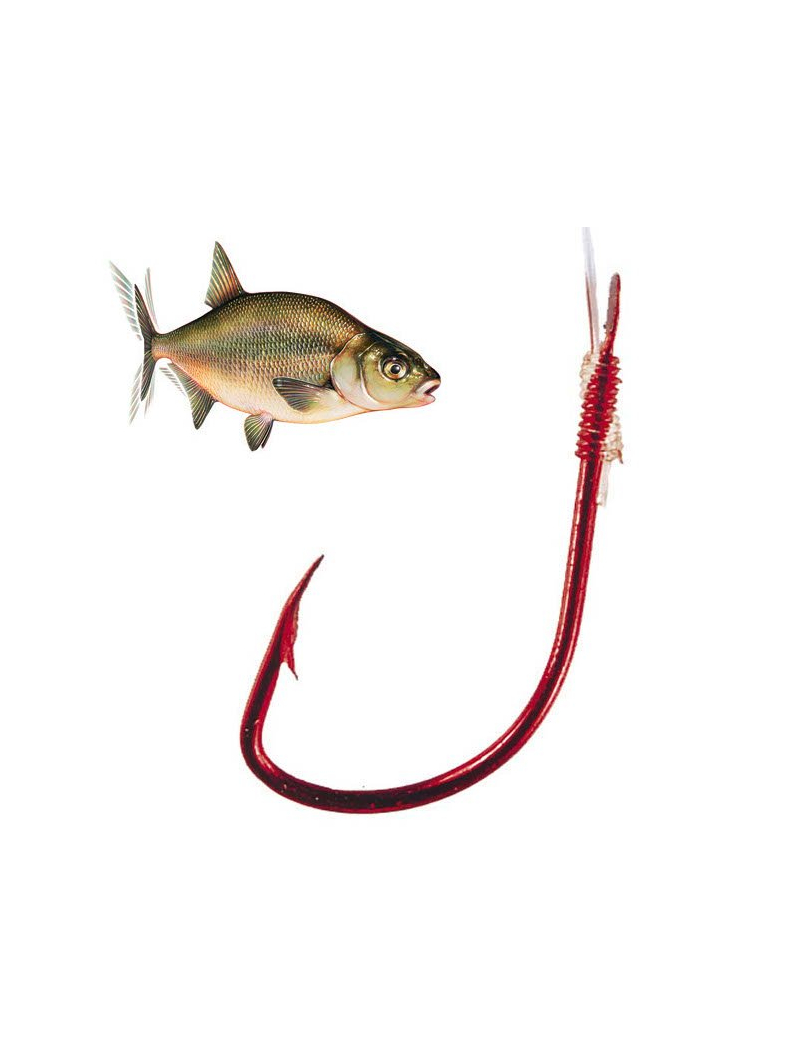 Поводок SAENGER Specitec BREAM / №8 / 0.18mm / 60cm / Red - 10шт., изображение 2