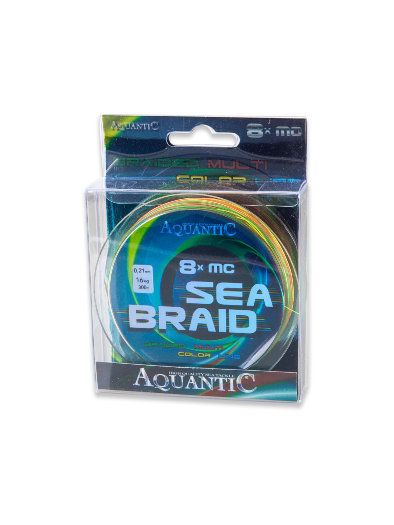 Леска морская плетеная AQUANTIC® 8x MC Sea Braid - 0.21mm / 16.0kg / 300m - Multicolor, изображение 2 Леска морская плетеная AQUANTIC® 8x MC Sea Braid - 0.21mm / 16.0kg / 300m - Multicolor, изображение 2