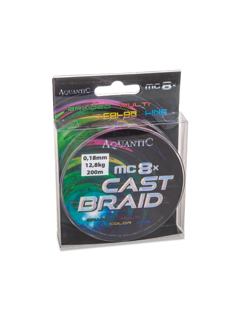Леска морская плетеная AQUANTIC® 8x MC Cast Braid - 0.15mm / 10.5kg / 200m - Multicolor, изображение 2 Леска морская плетеная AQUANTIC® 8x MC Cast Braid - 0.15mm / 10.5kg / 200m - Multicolor, изображение 2