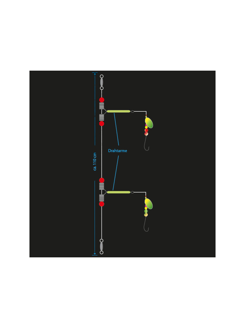 Оснастка морская AQUANTIC® Flatfish I Rig - №4 / 0.50mm / 110cm, изображение 2 Оснастка морская AQUANTIC® Flatfish I Rig - №4 / 0.50mm / 110cm, изображение 2