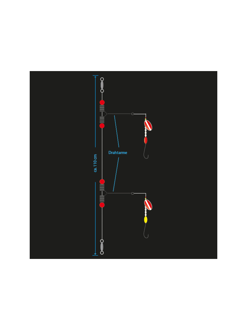 Оснастка морская AQUANTIC® Flatfish III Rig - №4 / 0.50mm / 110cm, изображение 2 Оснастка морская AQUANTIC® Flatfish III Rig - №4 / 0.50mm / 110cm, изображение 2