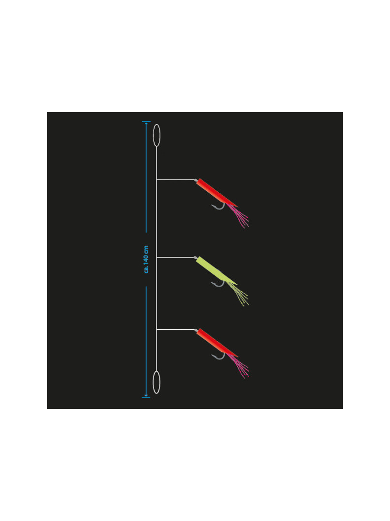 Оснастка морская AQUANTIC® Dorsch System I Rig - №4/0 / 0.80mm / 140cm, изображение 2 Оснастка морская AQUANTIC® Dorsch System I Rig - №4/0 / 0.80mm / 140cm, изображение 2