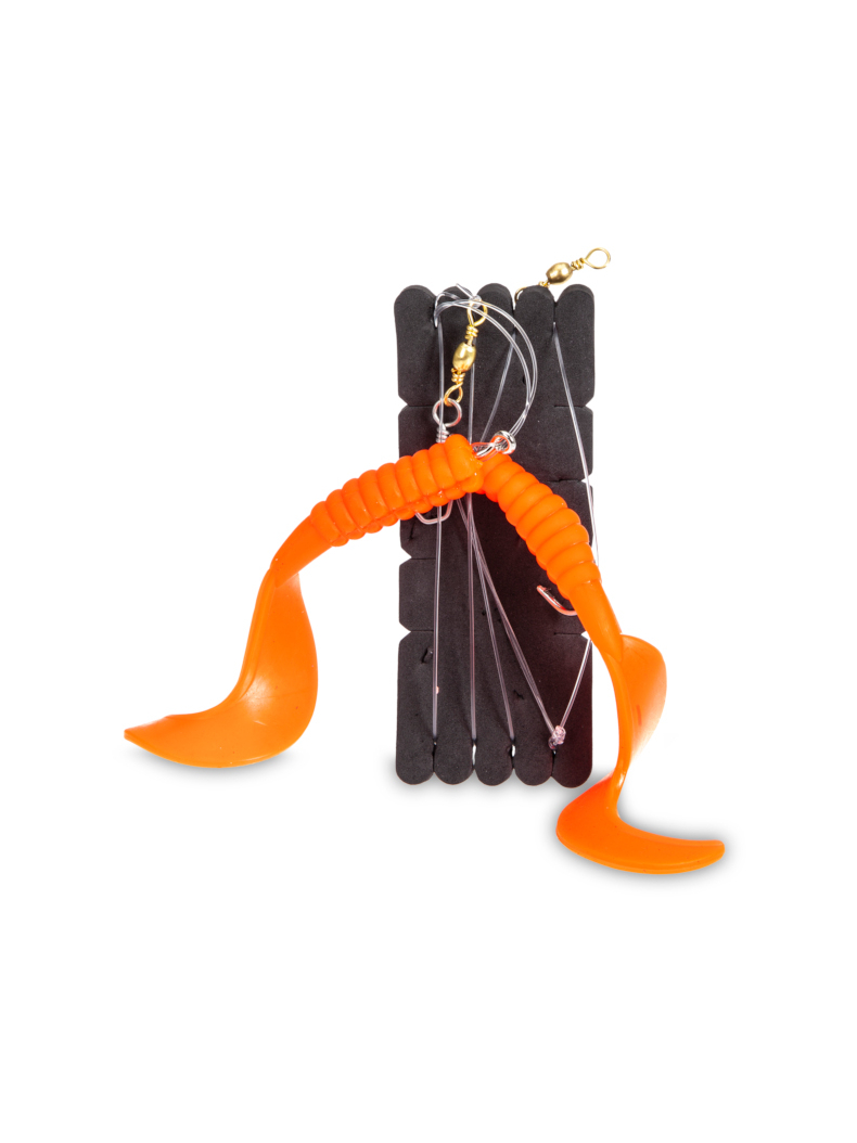 Оснастка морская AQUANTIC® Double Twisterrig XL - №4/0 / 0.80mm / 115cm - JR Оснастка морская AQUANTIC® Double Twisterrig XL - №4/0 / 0.80mm / 115cm - JR