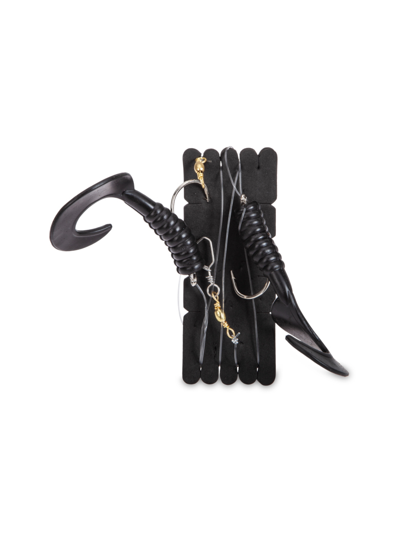 Оснастка морская AQUANTIC® Double Twisterrig XL - №4/0 / 0.80mm / 115cm - BL Оснастка морская AQUANTIC® Double Twisterrig XL - №4/0 / 0.80mm / 115cm - BL